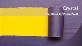  Presentation with yellow paper - Amazing presentation having torn-paper-with-space backdrop and a gray colored foreground