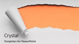  Presentation with torn paper - PPT layouts featuring torn paper with space background and a light gray colored foreground