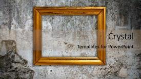  Presentation with gold frame - Amazing PPT layouts having house exterior one story house with garage view of entrance porch with front yard and driveway backdrop and a gray colored foreground