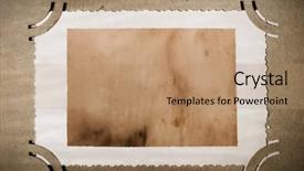  Presentation with old album - Theme enhanced with torn picture - vintage photograph in old album background and a coral colored foreground