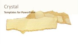 Presentation with torn paper - Colorful presentation theme enhanced with torn-piece-of-edge-gold backdrop and a cream colored foreground