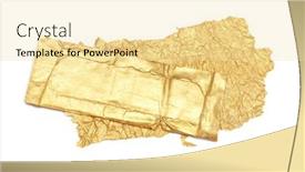  Presentation with torn paper - Slide set having torn-piece-of-edge-gold background and a blonde colored foreground