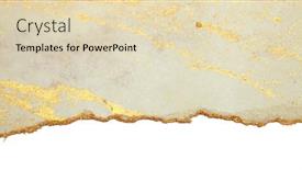  Presentation with torn paper - Audience pleasing slide set consisting of torn-piece-of-edge-gold backdrop and a soft green colored foreground