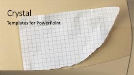  Presentation with torn paper - Cool new presentation with torn piece of graph paper backdrop and a soft green colored foreground