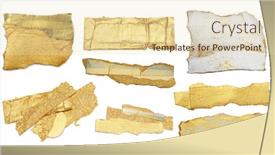  Presentation with torn paper - PPT theme featuring torn-piece-of-paper background and a soft green colored foreground