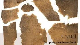  Presentation with torn-paper - Colorful slides enhanced with old thin brown paper backdrop and a coral colored foreground