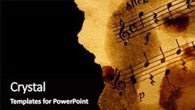  Presentation with musical instrumentslatin america - Beautiful PPT theme featuring torn sheet - grungy musical background backdrop and a black colored foreground