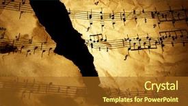  Presentation with beatles musical grouo - Presentation having torn sheet - grungy musical background background and a tawny brown colored foreground