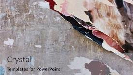  Presentation with bulletin board - Audience pleasing PPT theme consisting of torn-street-bulletin-board-scraps backdrop and a light gray colored foreground