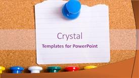  Presentation with bulletin board - Cool new PPT theme with torn white note stuck backdrop and a sky blue colored foreground