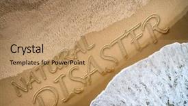  Presentation with natural disaster - Audience pleasing slide deck consisting of tornado damage - natural disaster written backdrop and a coral colored foreground