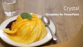  Presentation with tornado - Amazing presentation design having tornado-omelette-over-fried-rice backdrop and a coral colored foreground