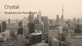  Presentation with toronto - Beautiful slide set featuring toronto at dusk with city backdrop and a lemonade colored foreground