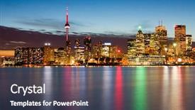  Presentation with toronto - Cool new presentation design with toronto at night canada backdrop and a dark gray colored foreground