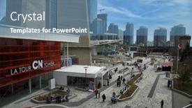  Presentation with toronto - Presentation design with toronto-canada-10-april-2017 background and a teal colored foreground