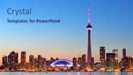  Presentation with toronto - Audience pleasing PPT layouts consisting of toronto-canada-july-3-toronto backdrop and a light blue colored foreground