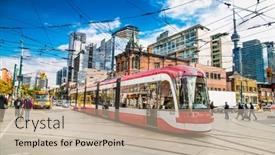  Presentation with toronto - Presentation design featuring toronto-canada-oct-24-2019 background and a mint green colored foreground