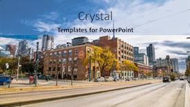  Presentation with city roads - Beautiful slide deck featuring toronto-canada-oct-24-2019 backdrop and a light blue colored foreground