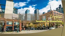  Presentation with city roads - Amazing theme having toronto-canada-oct-24-2019 backdrop and a tawny brown colored foreground