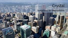  Presentation with toronto - PPT theme featuring toronto canada background and a light blue colored foreground