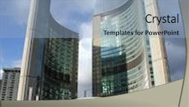  Presentation with toronto - Cool new PPT theme with toronto city hall backdrop and a light blue colored foreground