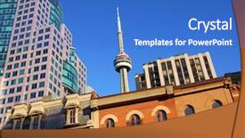  Presentation with toronto - Presentation enhanced with toronto old and new background and a teal colored foreground