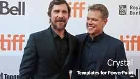  Presentation with ford - Amazing PPT theme having toronto-sept-9-christian-bale backdrop and a wine colored foreground