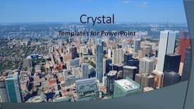  Presentation with toronto - PPT layouts enhanced with toronto urban architecture aerial view background and a light blue colored foreground
