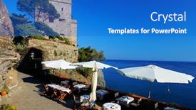  Presentation with aurora - Presentation theme with torre-aurora-in-monterosso-al background and a cobalt blue colored foreground