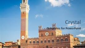  Presentation with garita del diablo - Cool new presentation theme with torre-del-mangia-on-piazza backdrop and a light blue colored foreground