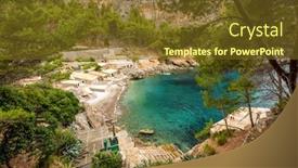  Presentation with torrent - PPT theme featuring torrent-de-pareis-deepest-canyon background and a tawny brown colored foreground