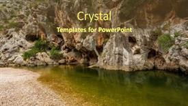  Presentation with torrent - Beautiful presentation theme featuring torrent-de-pareis-deepest-canyon backdrop and a tawny brown colored foreground