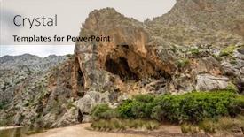  Presentation with torrent - Colorful slides enhanced with torrent-de-pareis-deepest-canyon backdrop and a coral colored foreground
