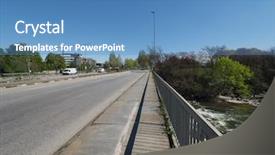  Presentation with torrent - Beautiful slides featuring torrent river bridge in turin backdrop and a teal colored foreground
