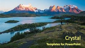  Presentation with national - Amazing presentation theme having torres del paine national park backdrop and a tawny brown colored foreground
