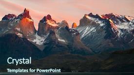  Presentation with pain points - Cool new slide set with torres del paine national park backdrop and a  colored foreground
