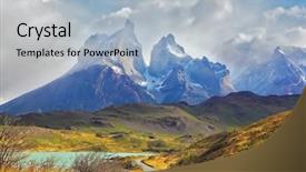  Presentation with chile patagonia - Amazing slide set having torres del paine patagonia chile backdrop and a light blue colored foreground