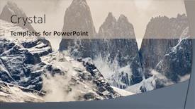  Presentation with chile - PPT theme having torres-del-paine-peaks-coming background and a soft green colored foreground