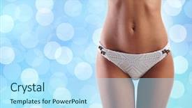  Presentation with slim body - Theme consisting of torso - woman with a slim background and a sky blue colored foreground