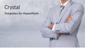  Presentation with baking light waem and a soft gre - Slide set featuring torso against a light grey background and a light gray colored foreground