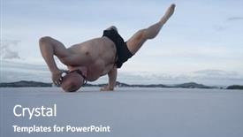  Presentation with movements - Presentation theme enhanced with torso and sunglasses doing brake background and a  colored foreground