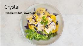  Presentation with cheese plate parmesan cheddar gouda - Amazing PPT theme having tortellini ham sauce with ham backdrop and a soft green colored foreground