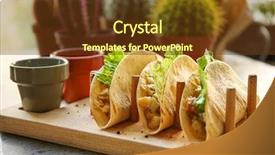  Presentation with fish tacos - Presentation design consisting of tortilla - delicious tacos with fillet background and a tawny brown colored foreground