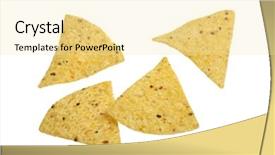  Presentation with tortilla - Audience pleasing slide deck consisting of tortilla - nacho chips on white background backdrop and a blonde colored foreground