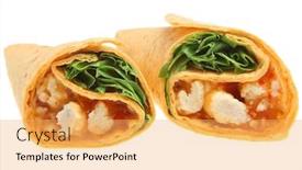  Presentation with tortilla - Slides enhanced with tortilla chicken wrap background and a yellow colored foreground