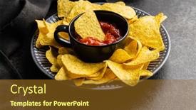  Presentation with dip - PPT theme with tortilla-chips-and-red-tomato background and a tawny brown colored foreground