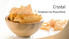  Presentation with tortilla - Slide set consisting of tortilla chips in bowl background and a white colored foreground