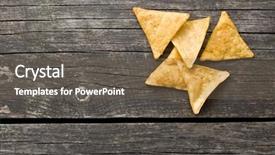  Presentation with tortilla - Beautiful slide deck featuring tortilla chips on old wooden backdrop and a violet colored foreground