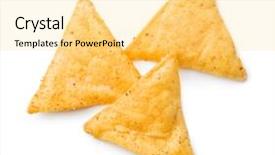  Presentation with tortilla - Colorful presentation enhanced with tortilla chips on white background backdrop and a blonde colored foreground