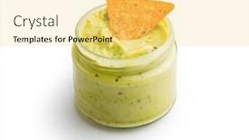  Presentation with salsa guacamole - Presentation theme consisting of tortilla-chips-with-the-flavor background and a yellow colored foreground